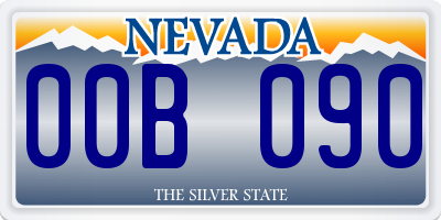 NV license plate 00B090