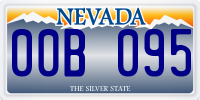 NV license plate 00B095