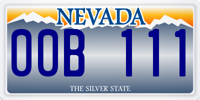 NV license plate 00B111