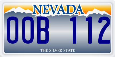 NV license plate 00B112