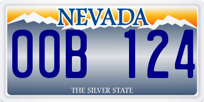 NV license plate 00B124