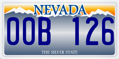 NV license plate 00B126
