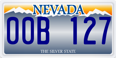 NV license plate 00B127