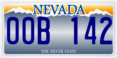 NV license plate 00B142