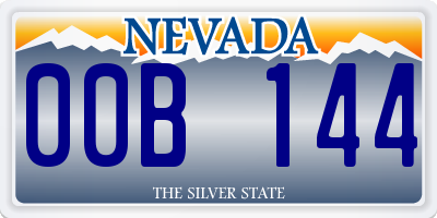 NV license plate 00B144