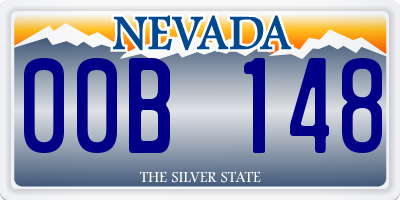 NV license plate 00B148