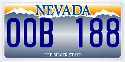 NV license plate 00B188