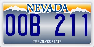 NV license plate 00B211