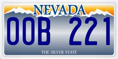 NV license plate 00B221