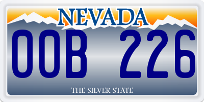 NV license plate 00B226