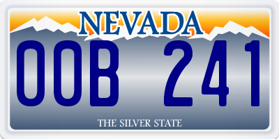 NV license plate 00B241
