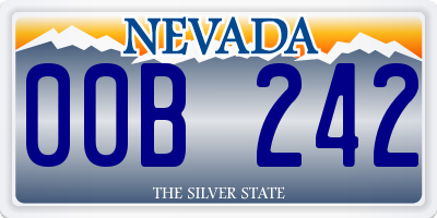 NV license plate 00B242