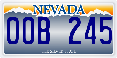 NV license plate 00B245