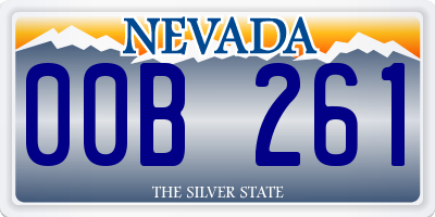NV license plate 00B261