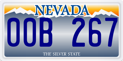 NV license plate 00B267