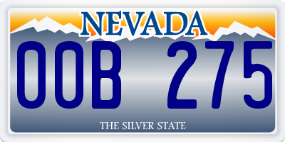 NV license plate 00B275