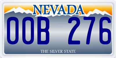 NV license plate 00B276