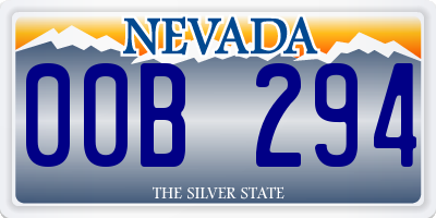 NV license plate 00B294
