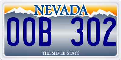 NV license plate 00B302
