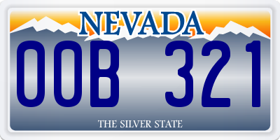 NV license plate 00B321