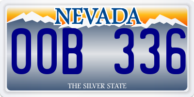 NV license plate 00B336