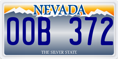 NV license plate 00B372
