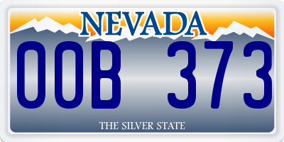 NV license plate 00B373