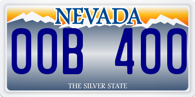 NV license plate 00B400