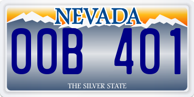 NV license plate 00B401