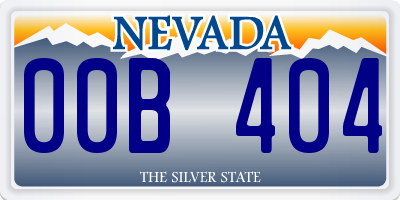 NV license plate 00B404