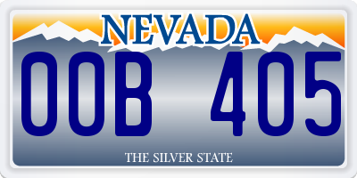 NV license plate 00B405