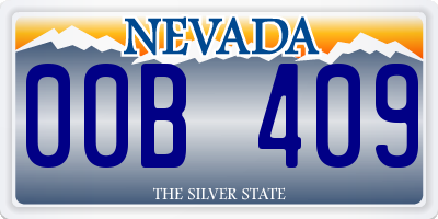 NV license plate 00B409
