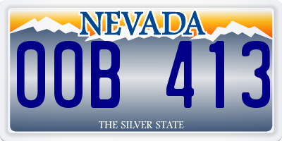 NV license plate 00B413