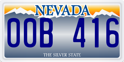 NV license plate 00B416