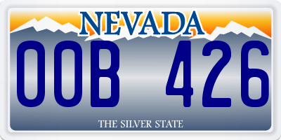 NV license plate 00B426