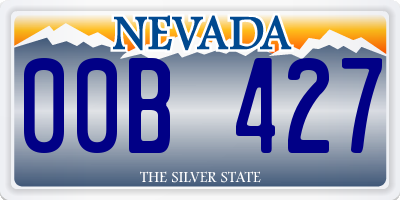 NV license plate 00B427