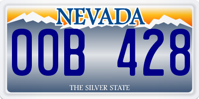 NV license plate 00B428