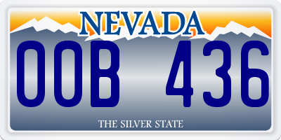 NV license plate 00B436