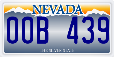 NV license plate 00B439