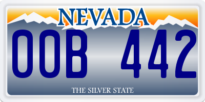 NV license plate 00B442