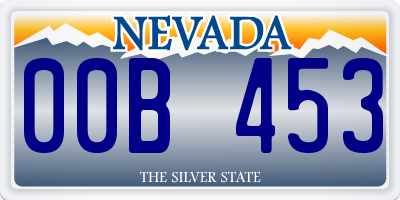 NV license plate 00B453