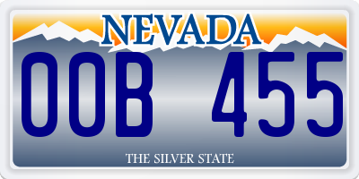 NV license plate 00B455