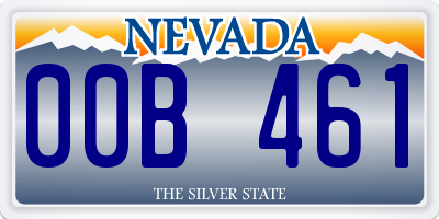 NV license plate 00B461