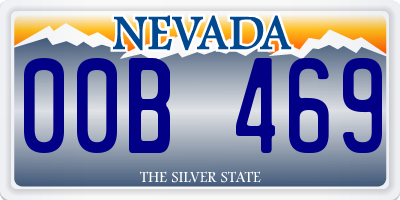 NV license plate 00B469