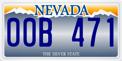 NV license plate 00B471