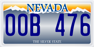 NV license plate 00B476