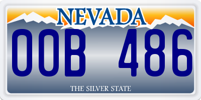 NV license plate 00B486