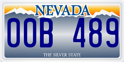 NV license plate 00B489