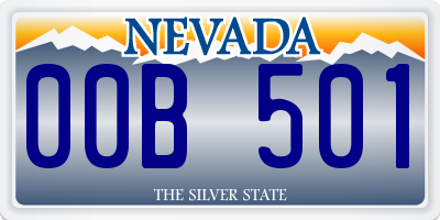 NV license plate 00B501
