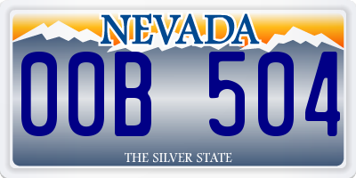 NV license plate 00B504